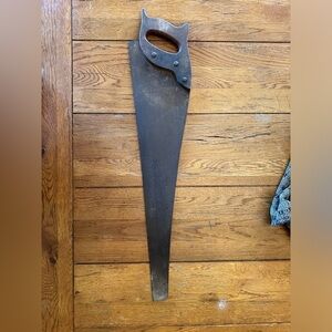 Antique Wood Handle Saw Vintage Rusty Collectible 80’s Retro‎